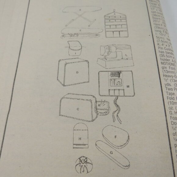 Butterick 4521 Sewing Pattern SEWING/CRAFTING ORGANIZING & IRONING set UNCUT - Picture 3 of 7